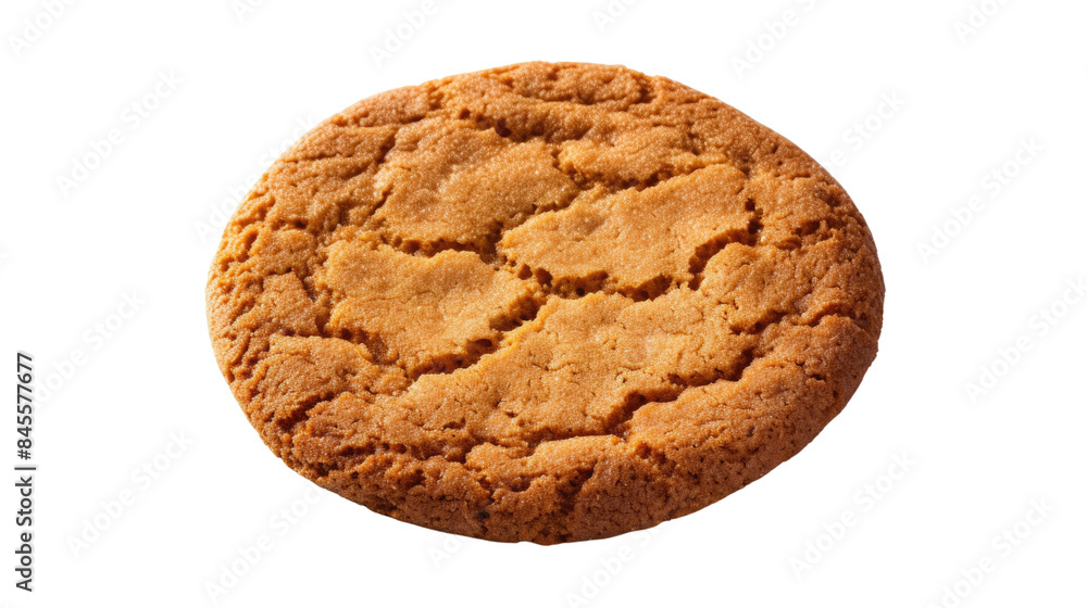 Photograph of a single ginger snap cookie Photograph of a single ginger snap cookie