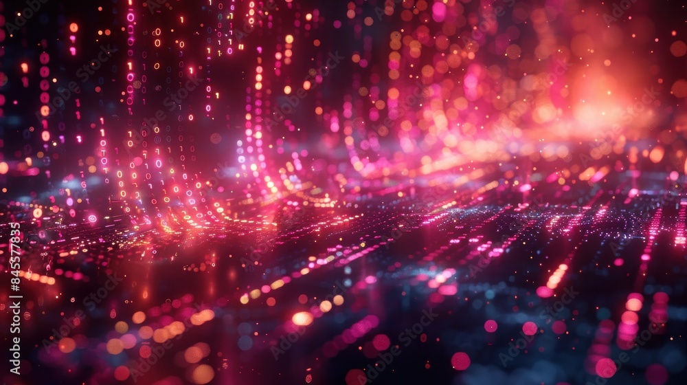 Digital binary code matrix background Digital binary code matrix background