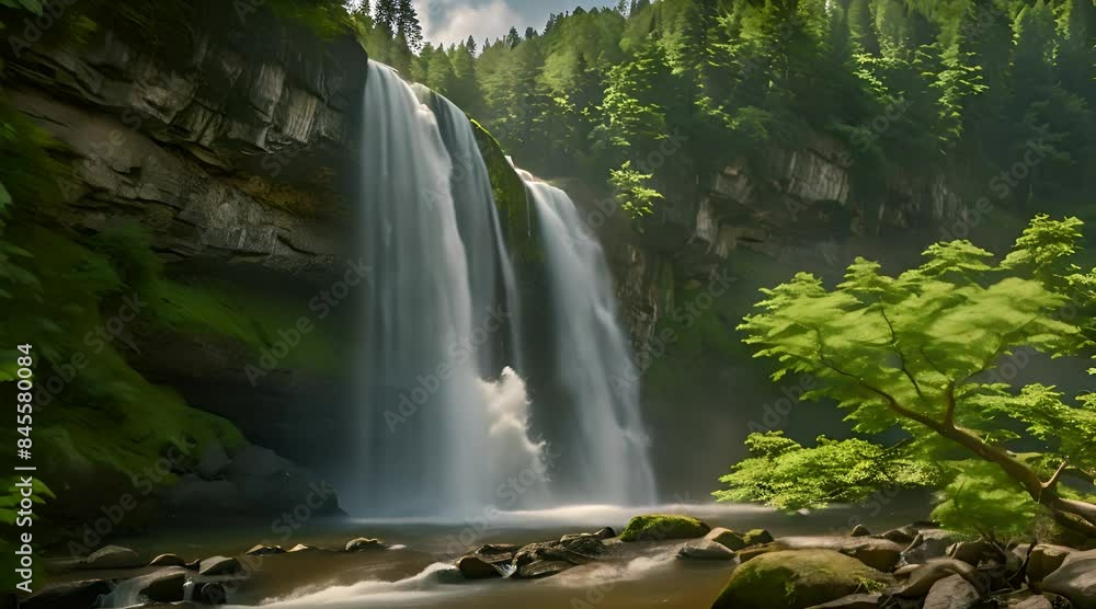 waterfall in the forest waterfall in the forest