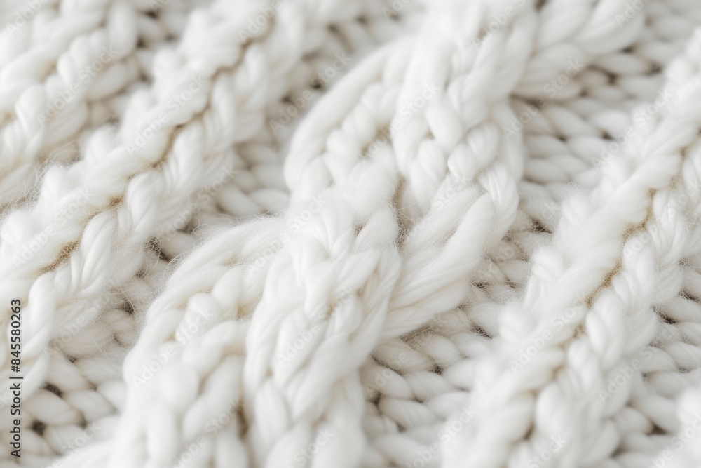 Cloud-Like Comfort: White Knitted Texture Cloud-Like Comfort: White Knitted Texture