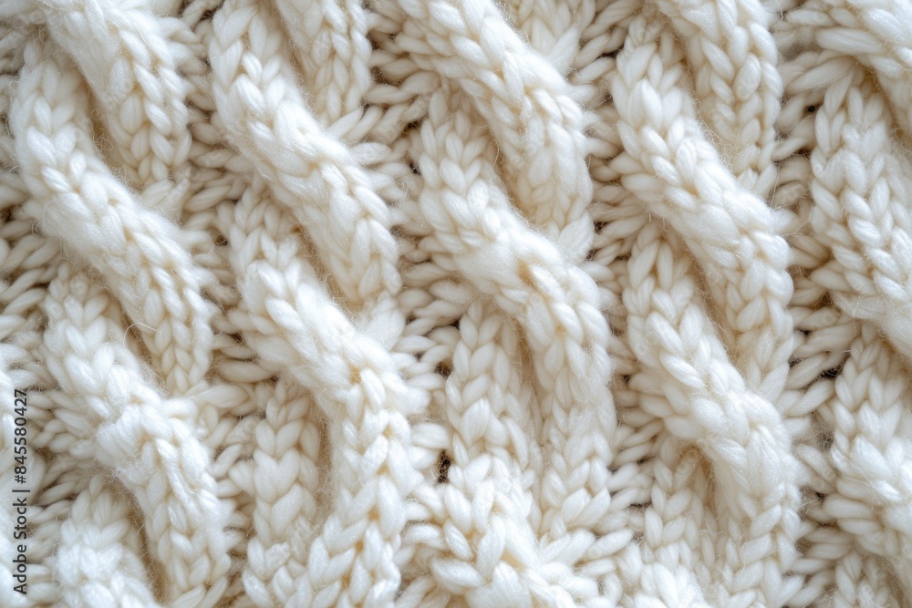 Frosty Elegance: Intricate White Knitted Texture Frosty Elegance: Intricate White Knitted Texture