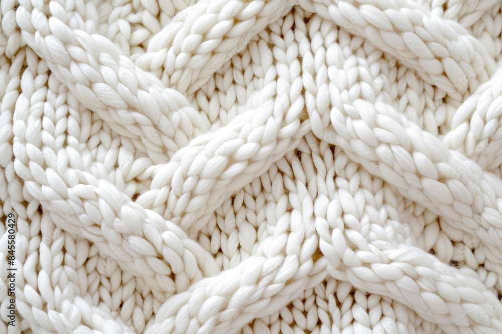 Snowflake Stitch: Delicate White Knitted Texture Snowflake Stitch: Delicate White Knitted Texture