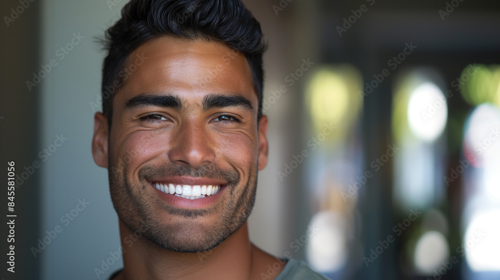 Smiling Hispanic Man with Beard in Casual Setting
Smiling Hispanic Man with Beard in Casual Setting