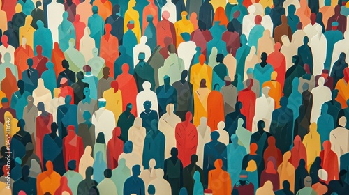 Vibrant paper silhouettes depict a diverse group united in teamwork and mutual support.