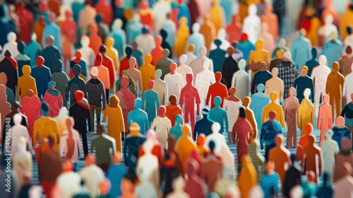 Artistic representation using paper cut-outs to convey the power of diverse groups working as one.