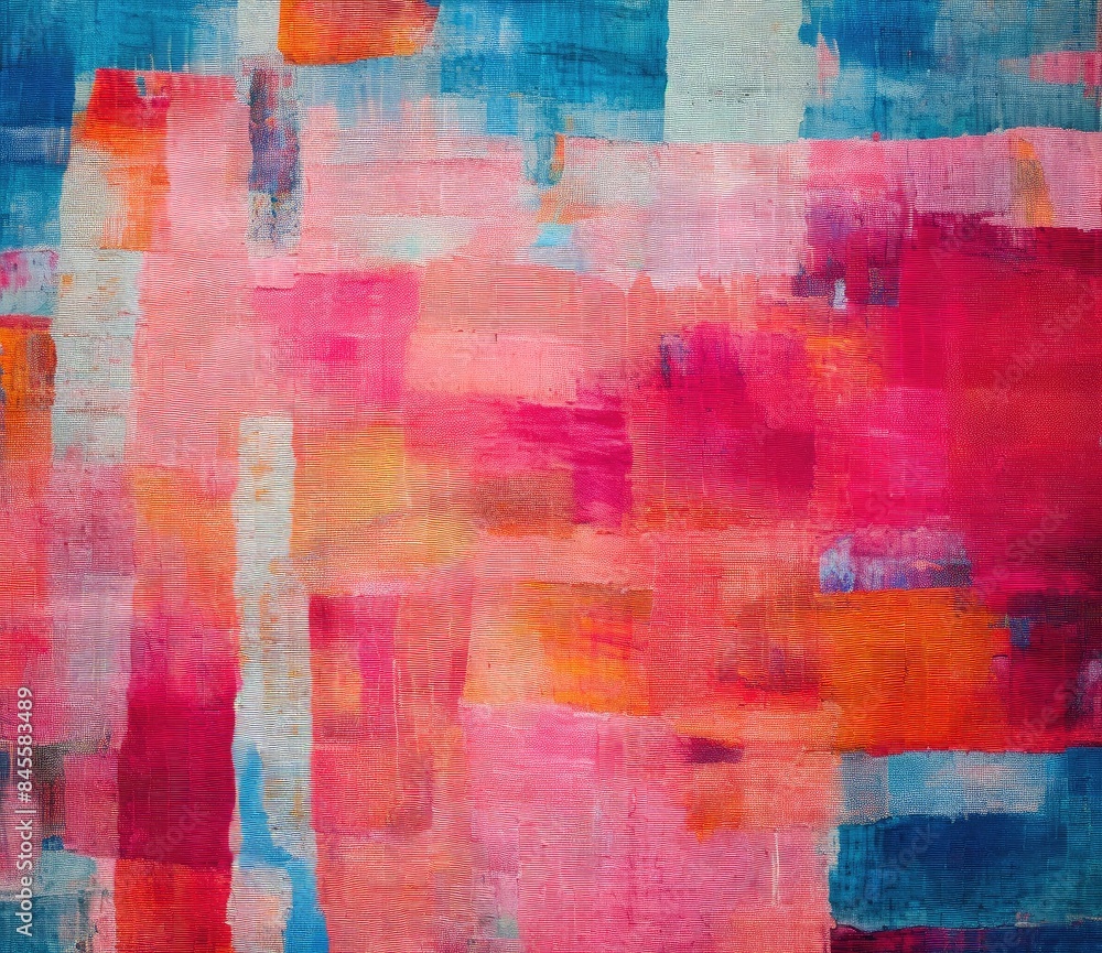 Modern Mosaic: Abstract Rug with a Kaleidoscope of Colors Modern Mosaic: Abstract Rug with a Kaleidoscope of Colors