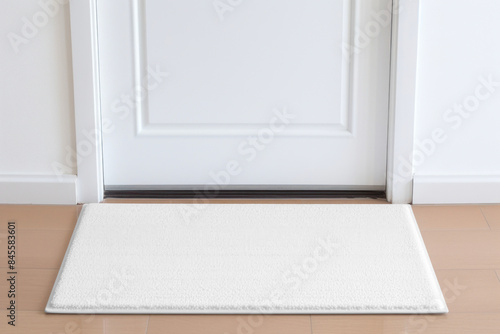 Door mat png mockup, transparent design photo