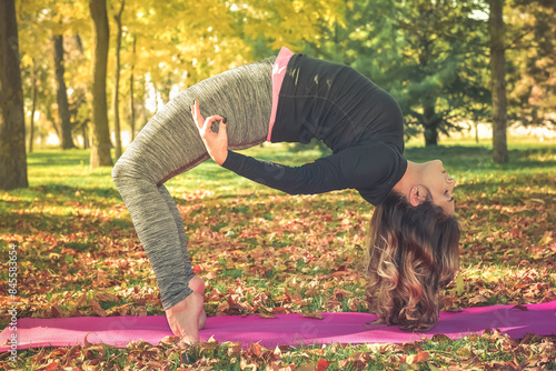 Girl doing a yoga pose