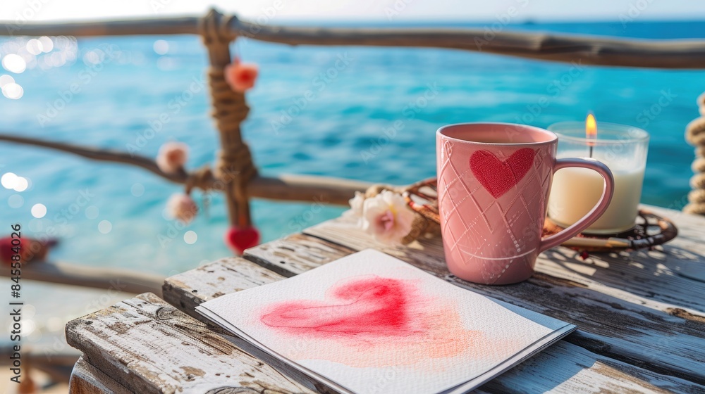 Pink Ombre Watercolor Valentines Greeting Pink Ombre Watercolor Valentines Greeting