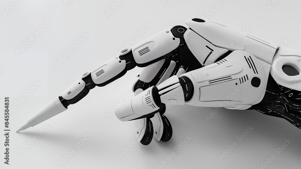Robotic Hand Pointing Paper Cut Art Robotic Hand Pointing Paper Cut Art
