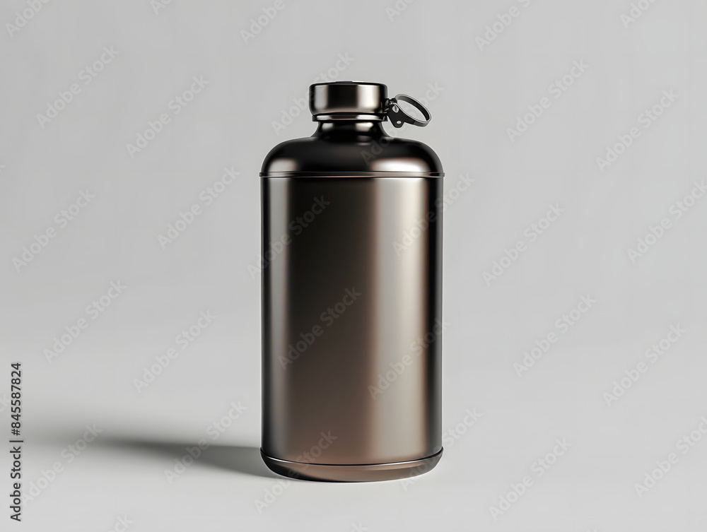 Blank metal flask bottle mockup Blank metal flask bottle mockup