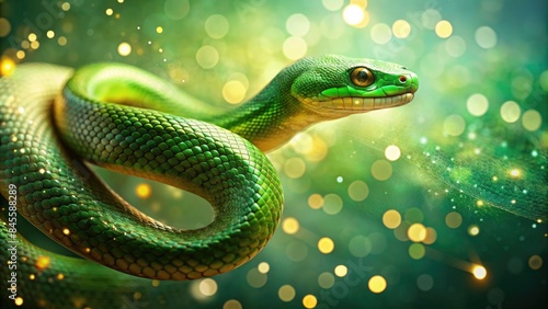 A New Year's card, a banner, a snake - the symbol of 2025. Chinese calendar. New Year's background.