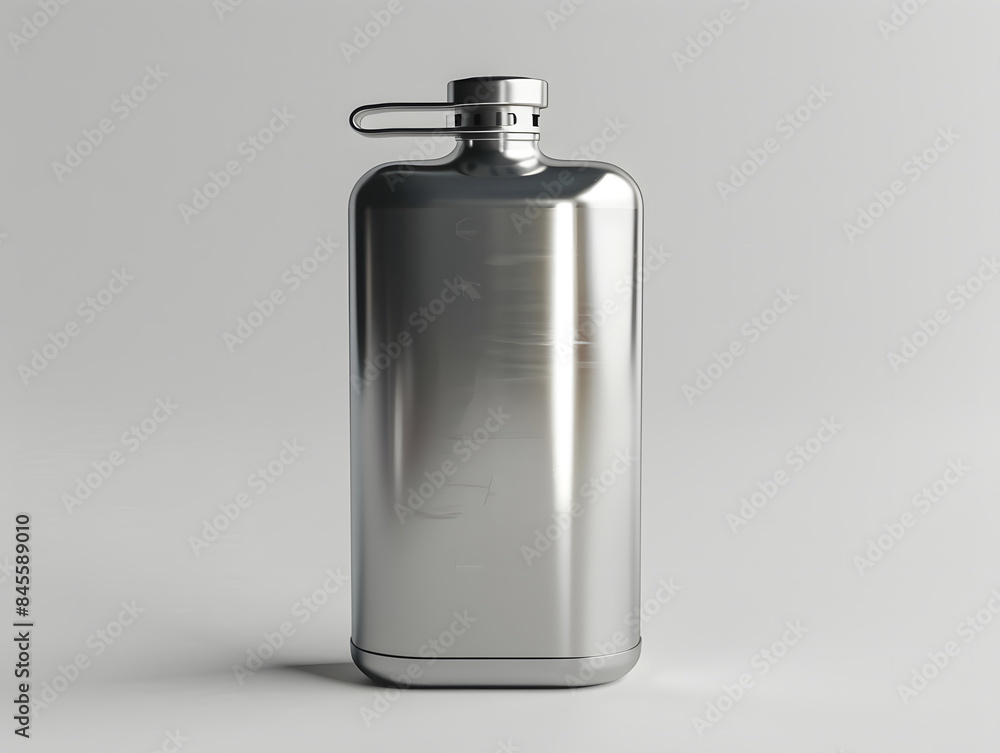 Blank metal flask bottle mockup Blank metal flask bottle mockup