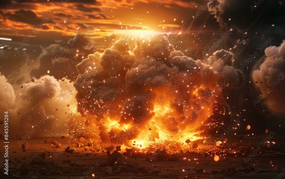 Explosive Eruption of Fire and Smoke Explosive Eruption of Fire and Smoke