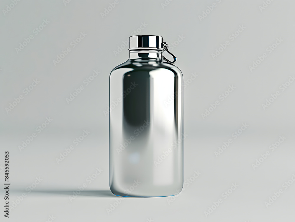Blank metal flask bottle mockup Blank metal flask bottle mockup
