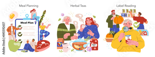 Low Histamine Diet. Flat Vector Illustration