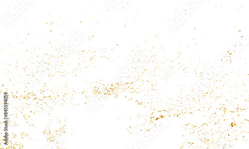 Luxury gold sparkle confetti glitter and zigzag ribbon falling down on transparent background. Vector illustration.