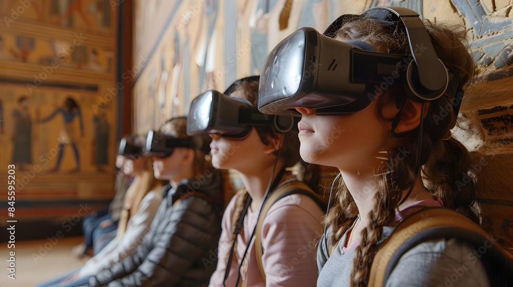 Virtual Reality History Class Students Immersed in Ancient Civilizations Virtual Reality History Class Students Immersed in Ancient Civilizations