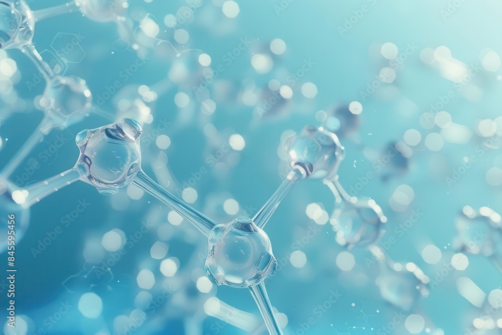 Abstract 3D rendering of a molecule structure. Abstract 3D rendering of a molecule structure.