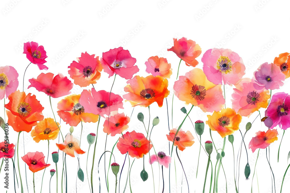 Fototapeta premium PNG Poppy backgrounds flower nature.
