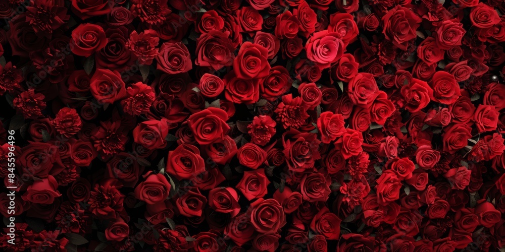 only red roses, covering all the space only red roses, covering all the space