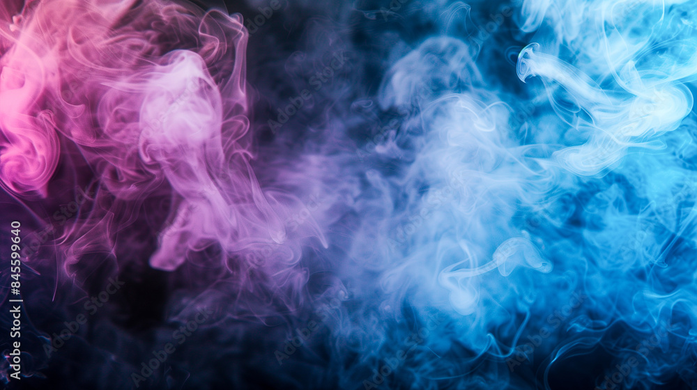 Black background with pastel and white smoke Black background with pastel and white smoke