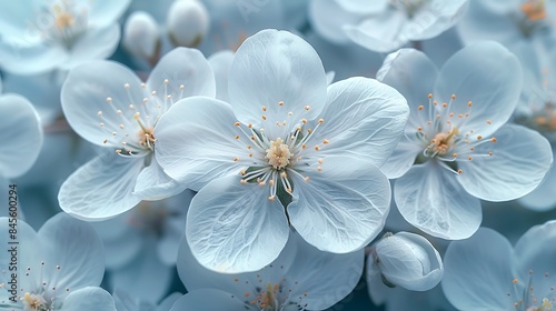   Spring blossom close-up on a solid background