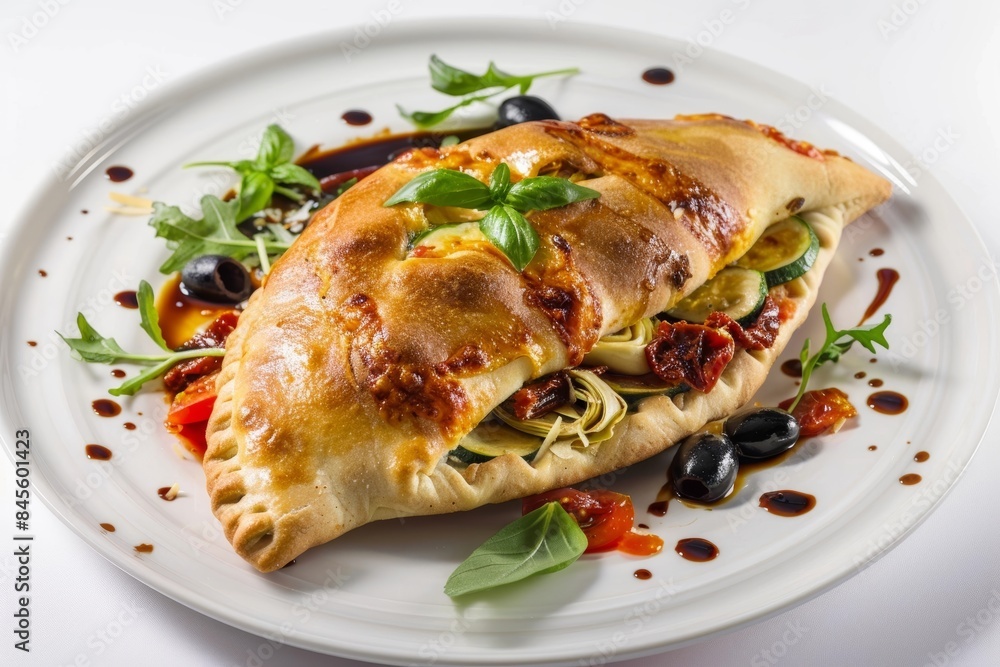Savory Calzone with Garlic and Spinach Savory Calzone with Garlic and Spinach
