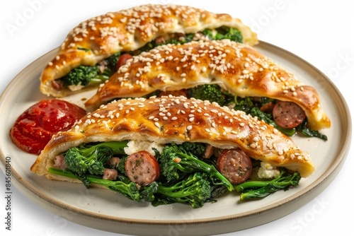 Tempting Calzone with Broccoli Rabe and Tomato Sauce photo