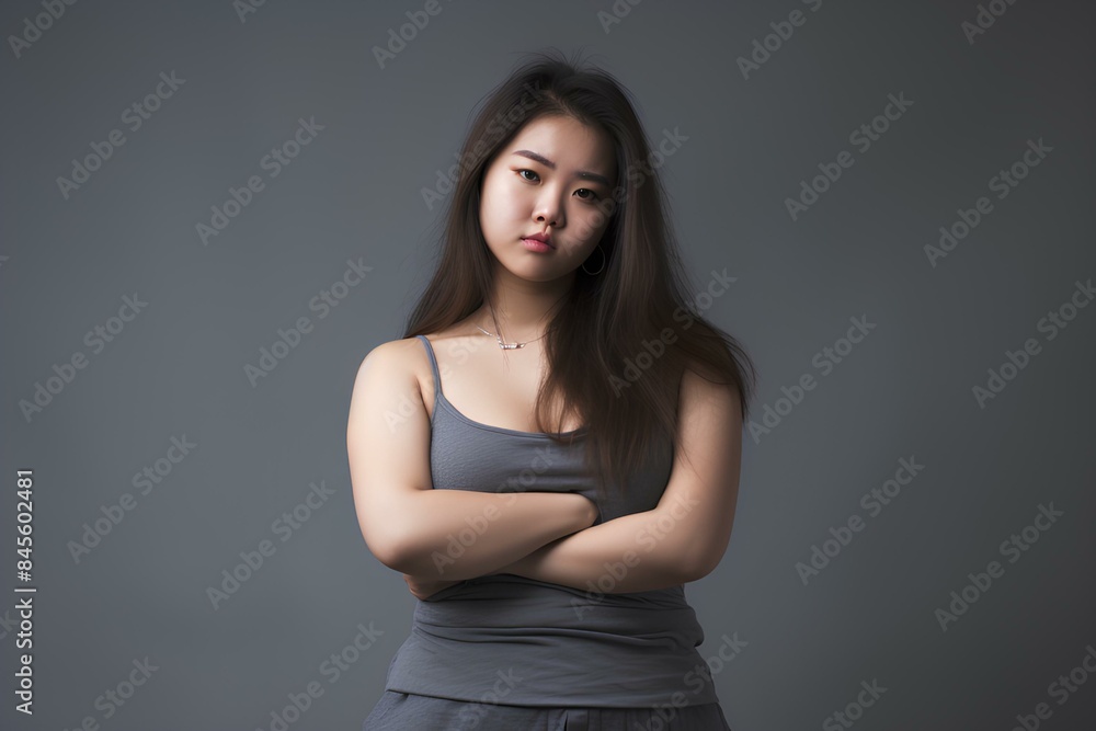 痩せたいのにダイエットに失敗してまた太ったことに悩む肥満女性
痩せたいのにダイエットに失敗してまた太ったことに悩む肥満女性