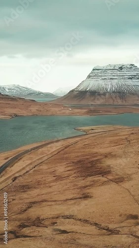 Aerial view of beautiful Iceland landscape
