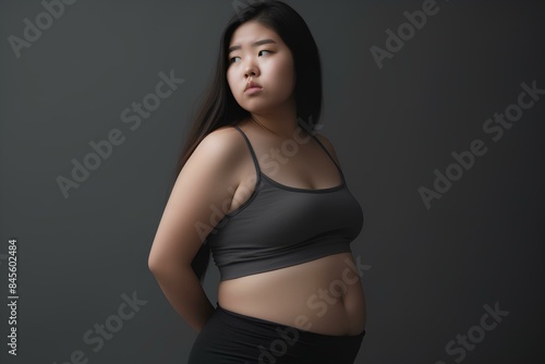 痩せたいのにダイエットに失敗してまた太ったことに悩む肥満女性
