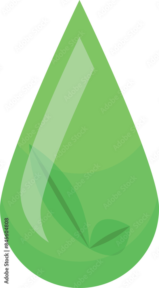Green drop containing a leaf is symbolizing environmental conservation and the importance of protecting our planet Green drop containing a leaf is symbolizing environmental conservation and the importance of protecting our planet