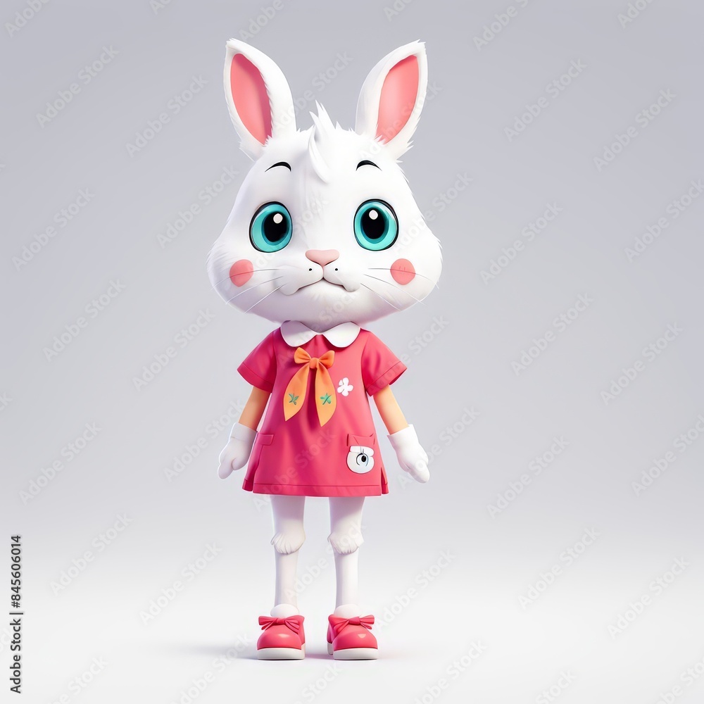 a cartoon rabbit with a bow on its neck and a bow on the front
a cartoon rabbit with a bow on its neck and a bow on the front