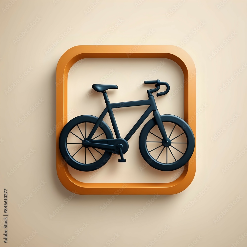 3D Bicycle Icon 3D Bicycle Icon