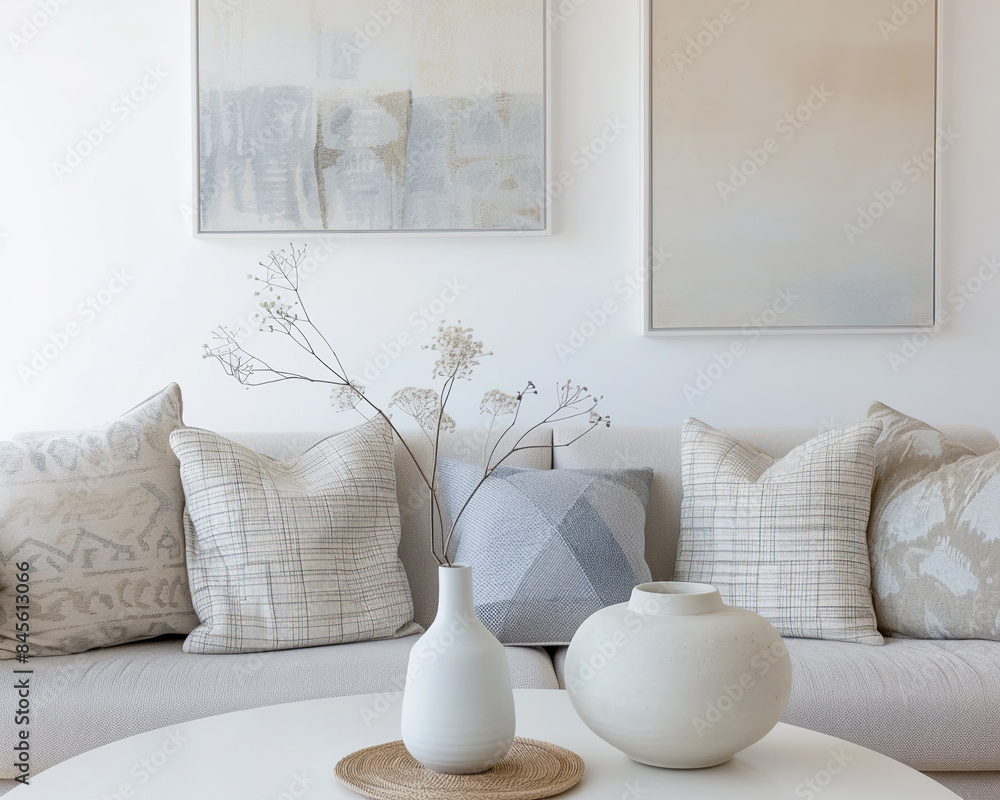 Cozy modern living room interior, Scandinavian style, Cozy modern living room interior, Scandinavian style,