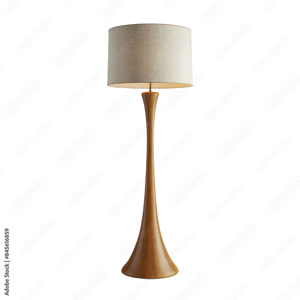 Elegant wooden floor lamp with a sleek design and white lampshade, perfect for adding a warm glow to any living space. transparent background. Elegant wooden floor lamp with a sleek design and white lampshade, perfect for adding a warm glow to any living space. transparent background.