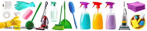 Cleaning supply png cut out element set