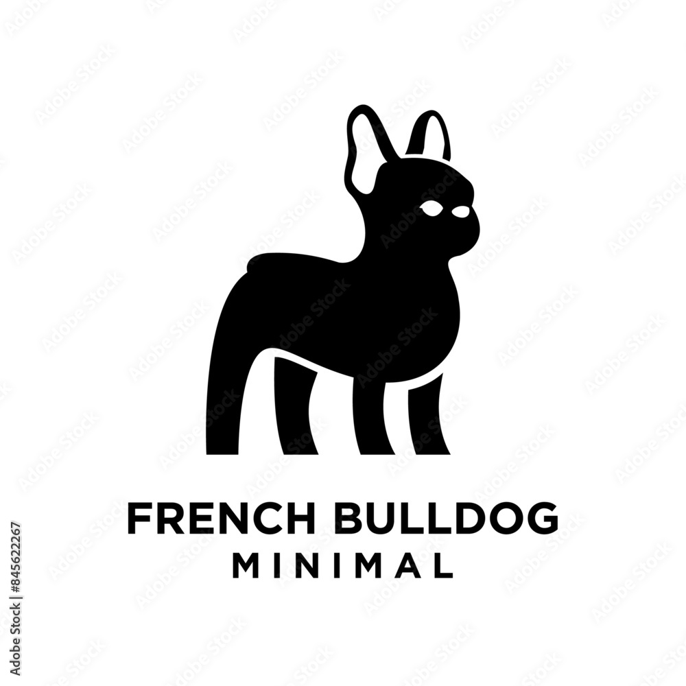 Fototapeta premium French bulldog Logo icon design illustration template