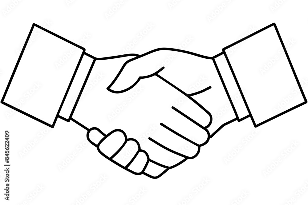 handshake outline vector illustration handshake outline vector illustration