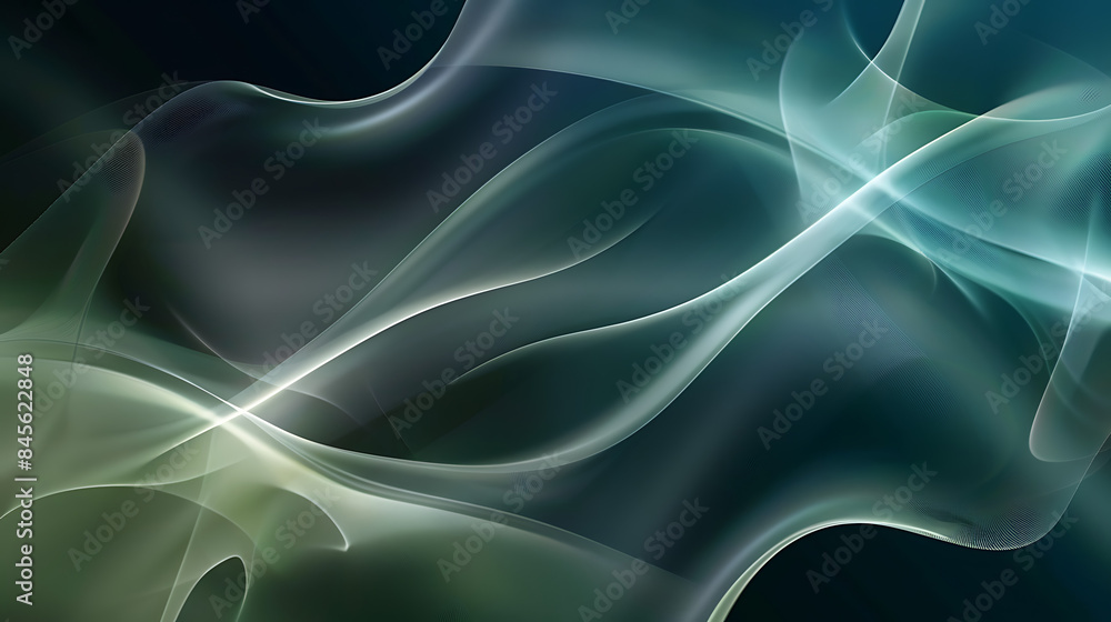 Serene Green and Blue Abstract Flowing Waves Background Serene Green and Blue Abstract Flowing Waves Background