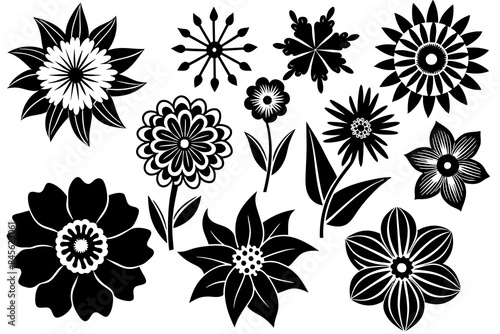 different flower icon vector illustration