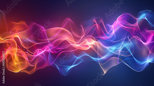 Abstract Calming Rhythm Background in Blue and Pink Gradient