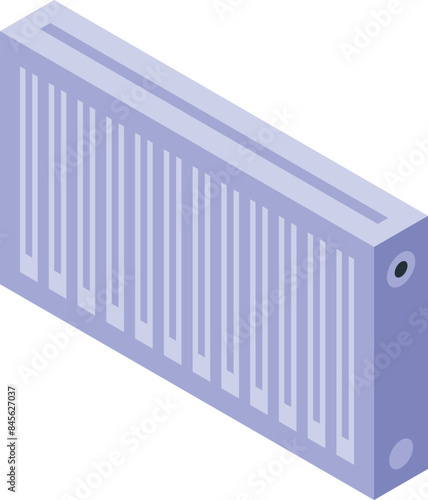 Modern house heating radiator is providing warmth during the cold winter season