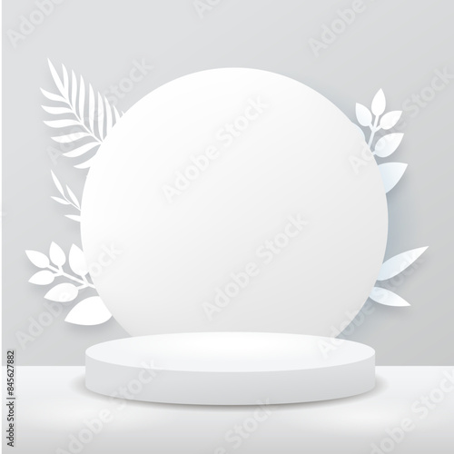 Abstract Scene Background for Product Presentation. Elegant Mock-Up of Podium, Stage Pedestal, or Platform for Showcasing Cosmetic Products