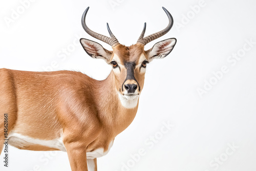 Portrait of a Nyala with White Background
