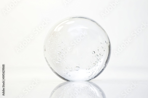 Wallpaper Mural Transparent sphere with bubbles, reflecting on white background Torontodigital.ca
