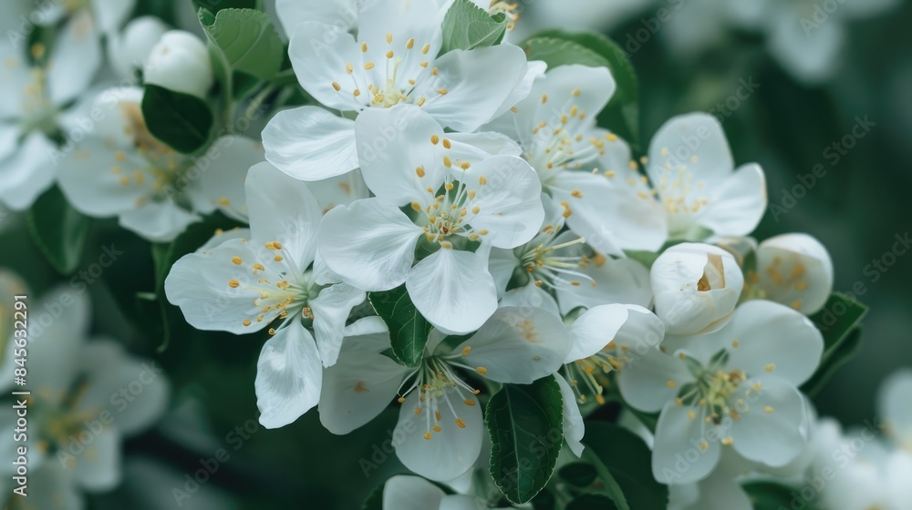 White Spring Flowers Trees and Bees White Spring Flowers Trees and Bees