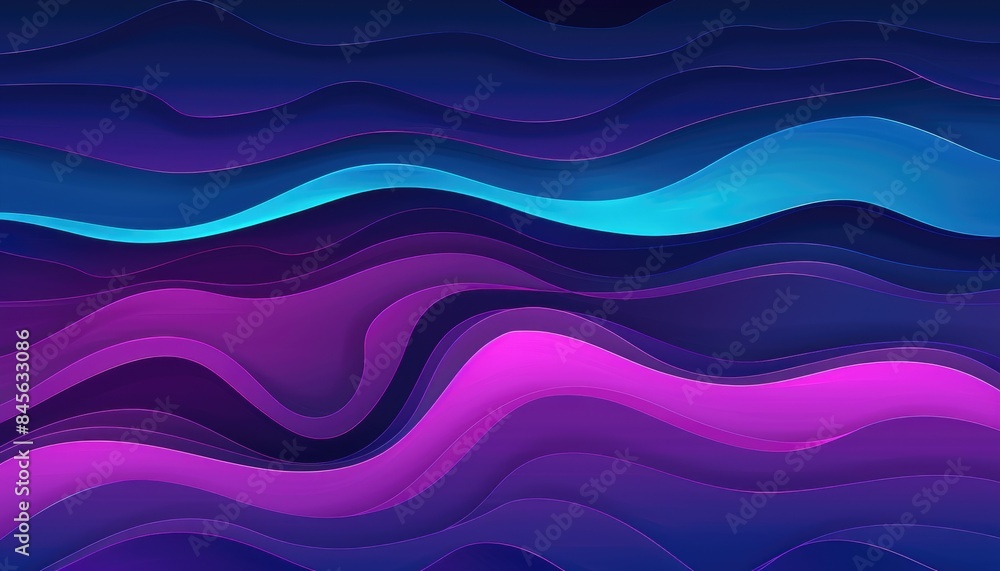 Fototapeta premium Abstract Purple and Blue Waves Background