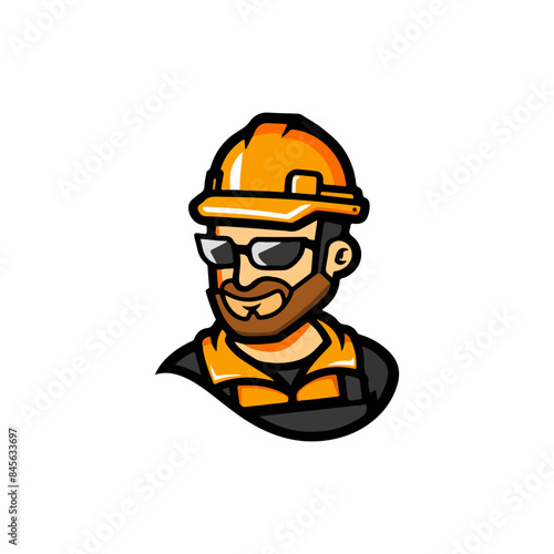 builder with helmet